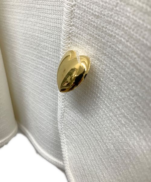 ELLIE（エリー）ELLIE (エリー) ハートボタンカーディガン ホワイト サイズ:Fの古着・服飾アイテム