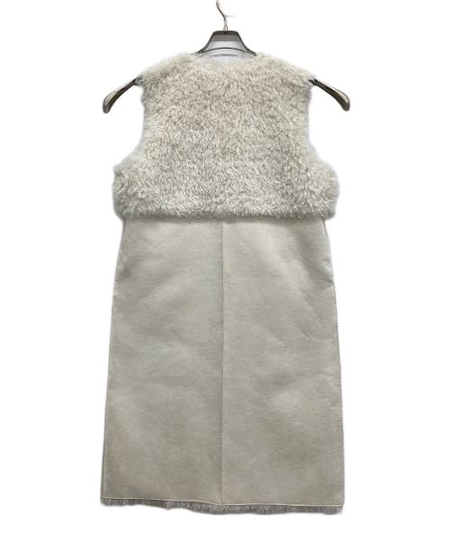 ELLIE（エリー）ELLIE (エリー) フェイクファーベスト ベージュ サイズ:F 未使用品の古着・服飾アイテム
