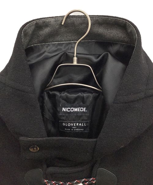 NICOMEDE.（ニコメデス）NICOMEDE. (ニコメデス) GLOVER ALL (グローバーオール) ダッフルコート ブラック サイズ:Lの古着・服飾アイテム