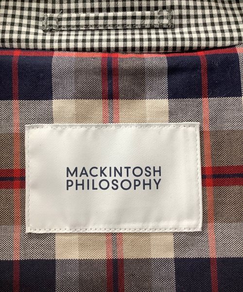 MACKINTOSH PHILOSOPHY（マッキントッシュ フィロソフィー）MACKINTOSH PHILOSOPHY (マッキントッシュフィロソフィー) コート ブラック×ホワイト サイズ:38の古着・服飾アイテム