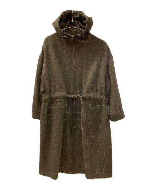 Dulcamara（ドゥルカマラ）Dulcamara (ドゥルカマラ) ジップフーデッドコート ブラウン サイズ:Sの古着・服飾アイテム