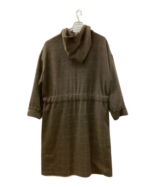 Dulcamara（ドゥルカマラ）Dulcamara (ドゥルカマラ) ジップフーデッドコート ブラウン サイズ:Sの古着・服飾アイテム