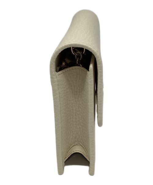 GUCCI（グッチ）GUCCI (グッチ) インターロッキングGチェーンショルダーウォレット ホワイトの古着・服飾アイテム