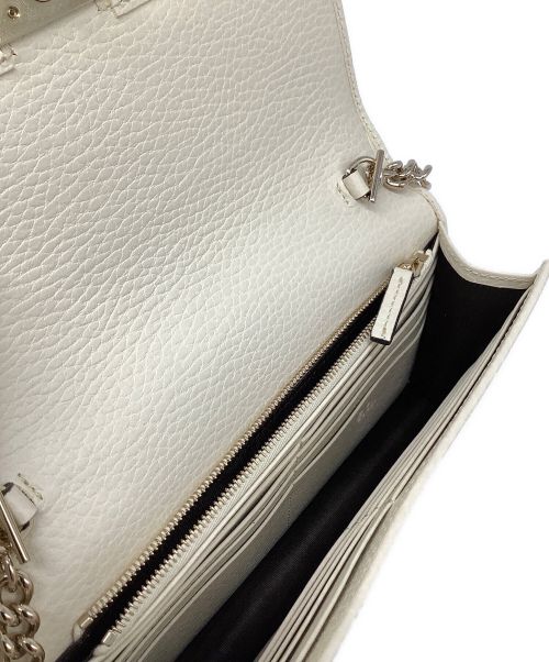 GUCCI（グッチ）GUCCI (グッチ) インターロッキングGチェーンショルダーウォレット ホワイトの古着・服飾アイテム