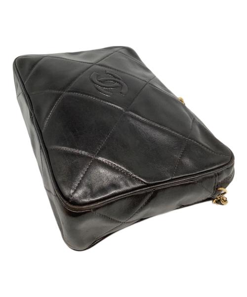 CHANEL（シャネル）CHANEL (シャネル) ココマーク フリンジ ラムスキン ブラックの古着・服飾アイテム