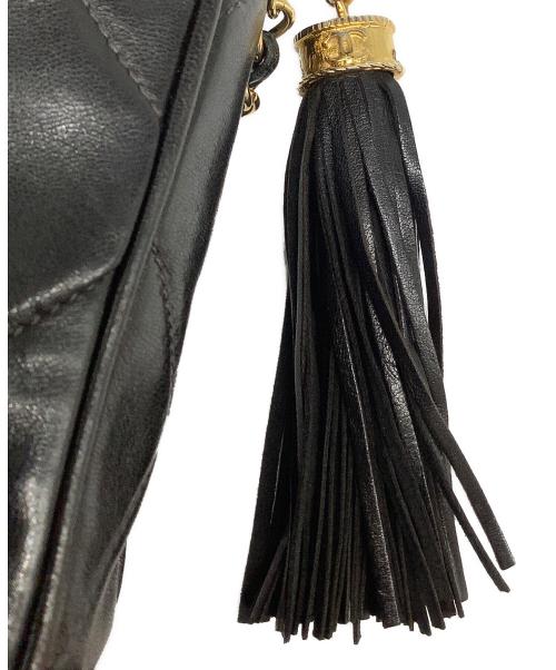 CHANEL（シャネル）CHANEL (シャネル) ココマーク フリンジ ラムスキン ブラックの古着・服飾アイテム