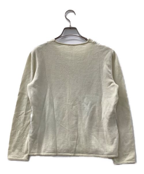 HERMES（エルメス）HERMES (エルメス) カーディガン ベージュ×ライトブルー サイズ:MEの古着・服飾アイテム