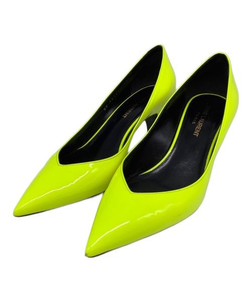 SAINTLAURENT JEANS（サンローラン ジーンズ）SAINTLAURENT JEANS (サンローラン ジーンズ) パンプス ライトグリーン サイズ:23.5の古着・服飾アイテム