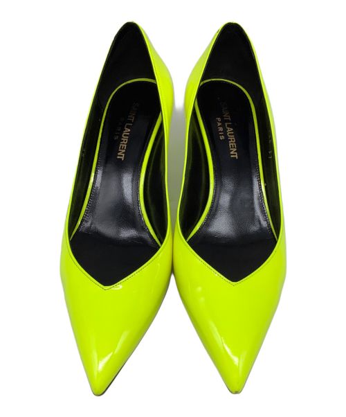 SAINTLAURENT JEANS（サンローラン ジーンズ）SAINTLAURENT JEANS (サンローラン ジーンズ) パンプス ライトグリーン サイズ:23.5の古着・服飾アイテム