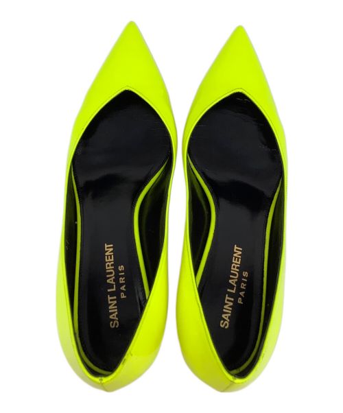 SAINTLAURENT JEANS（サンローラン ジーンズ）SAINTLAURENT JEANS (サンローラン ジーンズ) パンプス ライトグリーン サイズ:23.5の古着・服飾アイテム