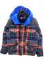 MONCLER (モンクレール) ダウンジャケット ブルー×ブラック×レッド×グリーン：35000円