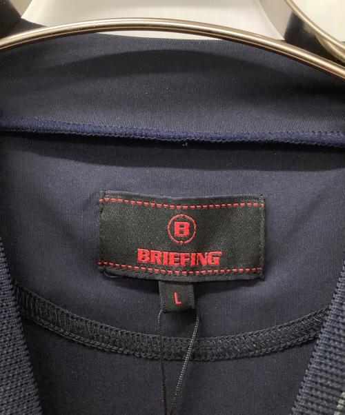BRIEFING（ブリーフィング）BRIEFING (ブリーフィング) LOGO RIB MOCK NECK RELAXED FIT ネイビー サイズ:Lの古着・服飾アイテム