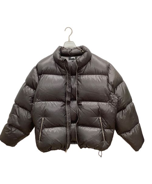 stussy（ステューシー）stussy (ステューシー) DOWN PUFFER PARACHUTE RIPSTOPダウンジャケット ブラック サイズ:Lの古着・服飾アイテム