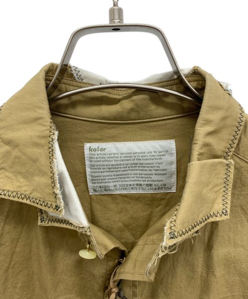 kolor/BEACON（カラービーコン）kolor/BEACON (カラービーコン) 襟デザイン長袖シャツ ベージュ サイズ:1の古着・服飾アイテム