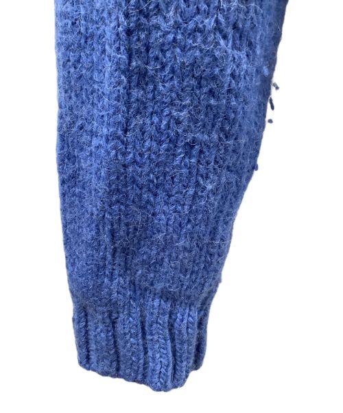 AMI Alexandre Mattiussi（アミアレクサンドルマテュッシ）AMI Alexandre Mattiussi (アミ アレクサンドル マテュッシ) アルパカ混ニットカーディガン ブルー サイズ:Mの古着・服飾アイテム