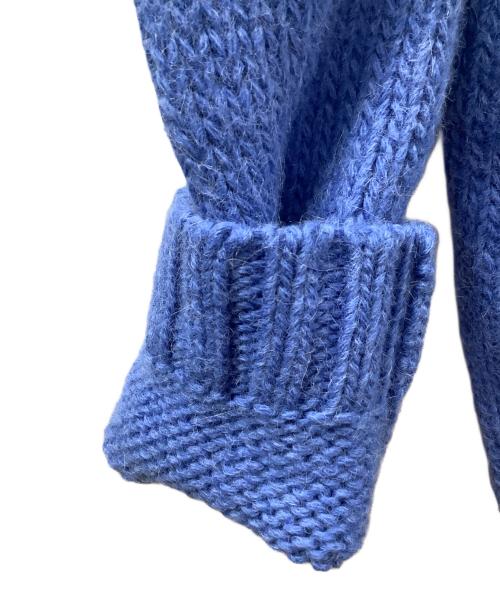 AMI Alexandre Mattiussi（アミアレクサンドルマテュッシ）AMI Alexandre Mattiussi (アミ アレクサンドル マテュッシ) アルパカ混ニットカーディガン ブルー サイズ:Mの古着・服飾アイテム