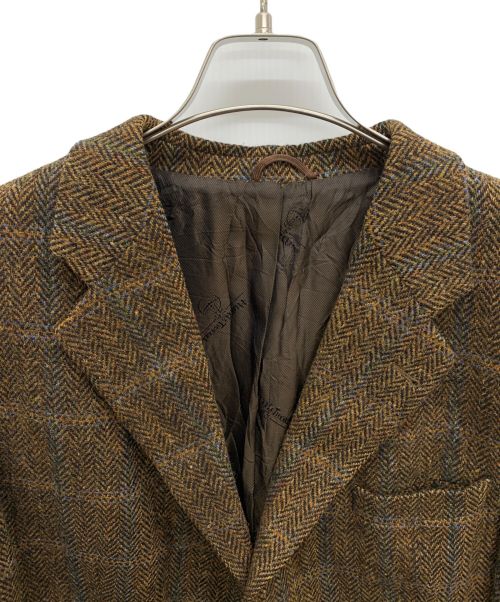 Harris Tweed（ハリスツイード）Harris Tweed (ハリスツイード) MARIO BARUTTI 3Bウールテーラードジャケット ブラウン サイズ:不明の古着・服飾アイテム