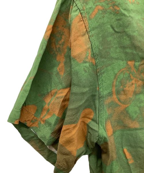 stussy（ステューシー）stussy (ステューシー) Photo film shirt ブラウン×グリーン サイズ:Mの古着・服飾アイテム