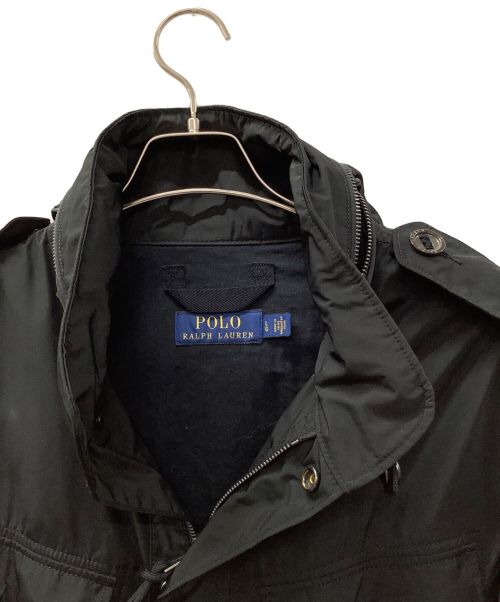 POLO RALPH LAUREN（ポロ・ラルフローレン）POLO RALPH LAUREN (ポロ・ラルフローレン) ミリタリーナイロンジャケット ブラック サイズ:Lの古着・服飾アイテム