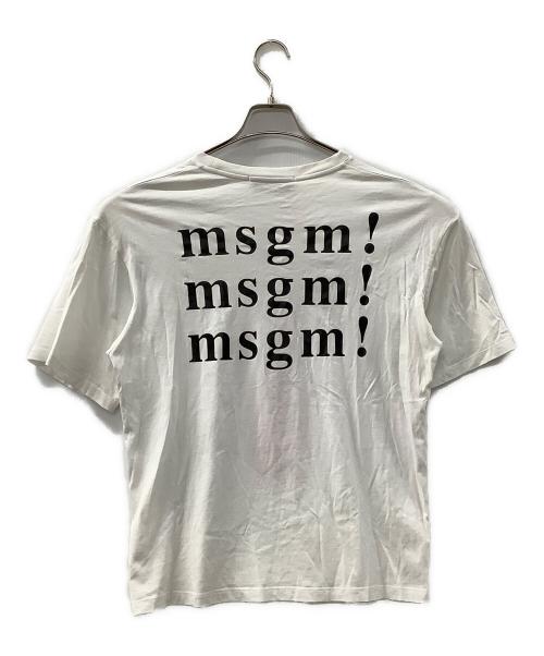 MSGM（エムエスジーエム）MSGM (エムエスジーエム) 半袖カットソー ホワイト サイズ:Mの古着・服飾アイテム