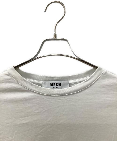 MSGM（エムエスジーエム）MSGM (エムエスジーエム) 半袖カットソー ホワイト サイズ:Mの古着・服飾アイテム