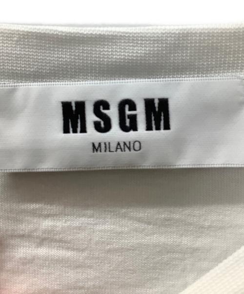 MSGM（エムエスジーエム）MSGM (エムエスジーエム) 半袖カットソー ホワイト サイズ:Mの古着・服飾アイテム