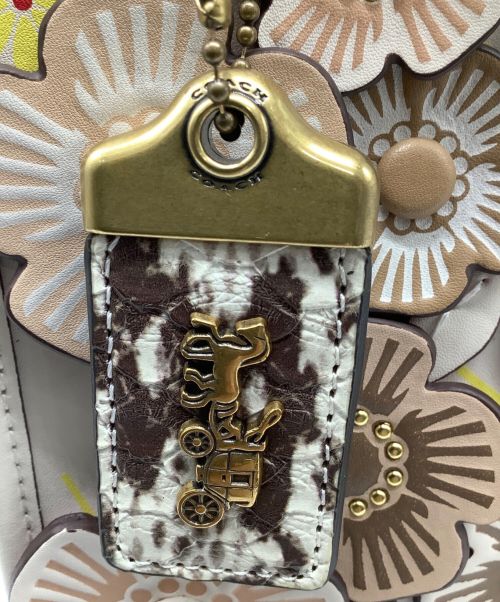 COACH（コーチ）COACH (コーチ) ローグ 25 カラーブロック ウィズ ティー ローズ アンド スネークスキン ディテール ベージュの古着・服飾アイテム