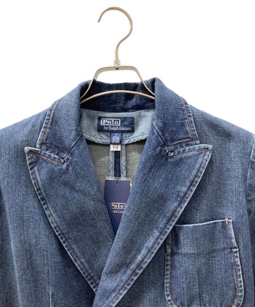 POLO RALPH LAUREN（ポロ・ラルフローレン）POLO RALPH LAUREN (ポロ・ラルフローレン) ダブルブレステッドデニムブレザー インディゴの古着・服飾アイテム
