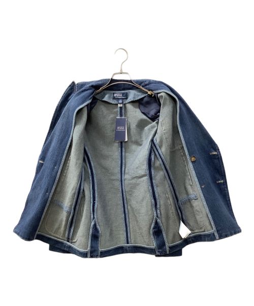 POLO RALPH LAUREN（ポロ・ラルフローレン）POLO RALPH LAUREN (ポロ・ラルフローレン) ダブルブレステッドデニムブレザー インディゴの古着・服飾アイテム