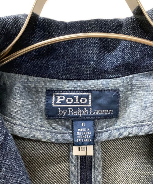 POLO RALPH LAUREN（ポロ・ラルフローレン）POLO RALPH LAUREN (ポロ・ラルフローレン) ダブルブレステッドデニムブレザー インディゴの古着・服飾アイテム