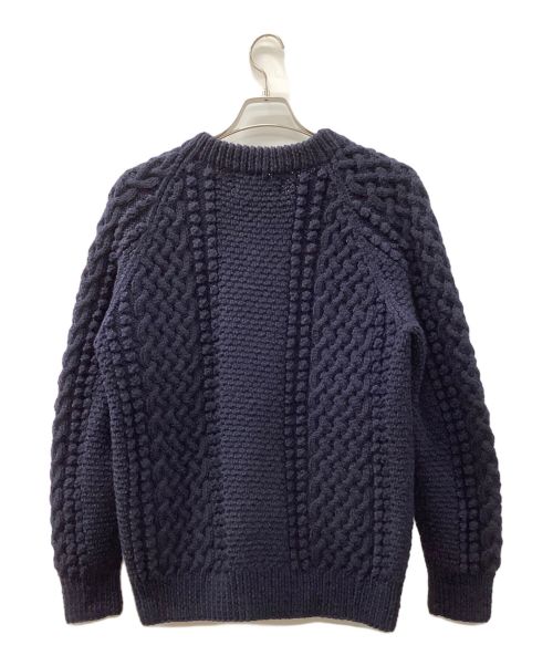 INVERALLAN（インバーアラン）INVERALLAN (インバーアラン) SHIPS (シップス) 4A ARAN CARDIGAN ネイビー サイズ:Freeの古着・服飾アイテム