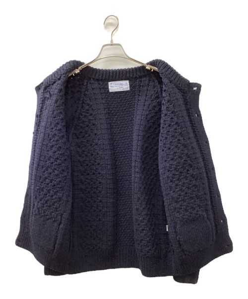 INVERALLAN（インバーアラン）INVERALLAN (インバーアラン) SHIPS (シップス) 4A ARAN CARDIGAN ネイビー サイズ:Freeの古着・服飾アイテム