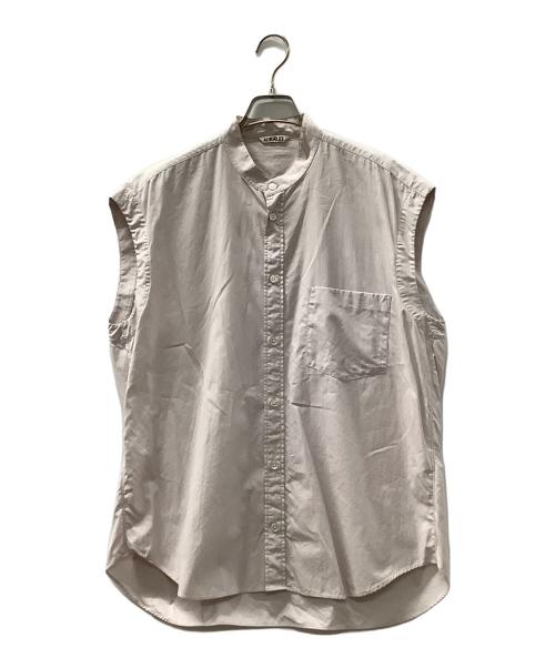 AURALEE（オーラリー）AURALEE (オーラリー) ツイルスリーブレスシャツ ラベンダー サイズ:1の古着・服飾アイテム