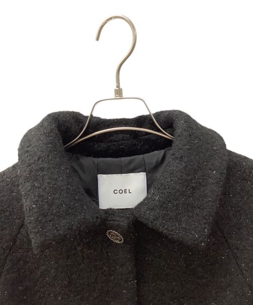 COEL（コエル）COEL (コエル) ラメツイードジャケット ブラック サイズ:38の古着・服飾アイテム