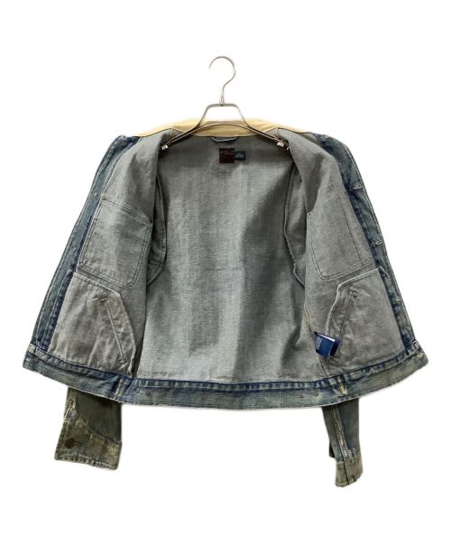 POLO RALPH LAUREN（ポロ・ラルフローレン）POLO RALPH LAUREN (ポロ・ラルフローレン) TRADE MARK インディゴ×ベージュ サイズ:XSの古着・服飾アイテム