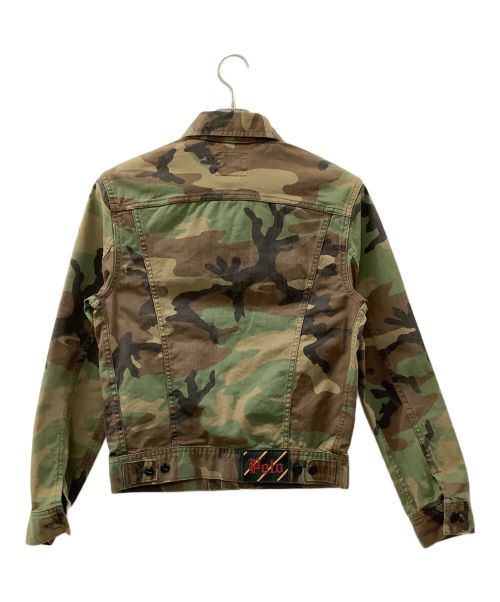 POLO RALPH LAUREN（ポロ・ラルフローレン）POLO RALPH LAUREN (ポロ・ラルフローレン) トラッカージャケット グリーン×ブラウン サイズ:XSの古着・服飾アイテム