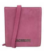 jacquemusジャックムス）の古着「ロゴプレート ストラップ付きショルダーバッグ」｜ピンク