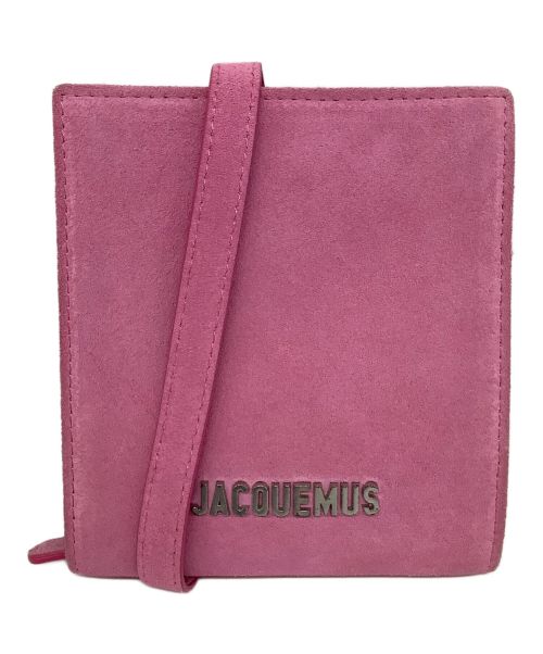 jacquemus（ジャックムス）jacquemus (ジャックムス) ロゴプレート ストラップ付きショルダーバッグ ピンクの古着・服飾アイテム