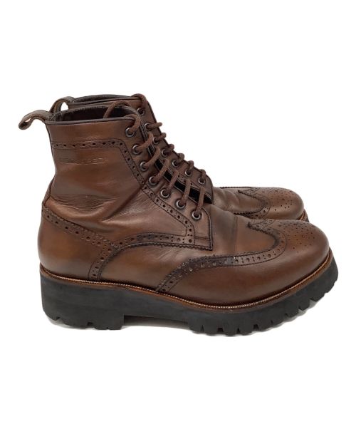 DSQUARED2（ディースクエアード）DSQUARED2 (ディースクエアード) ウィングチップブーツ ブラウン サイズ:26cmの古着・服飾アイテム