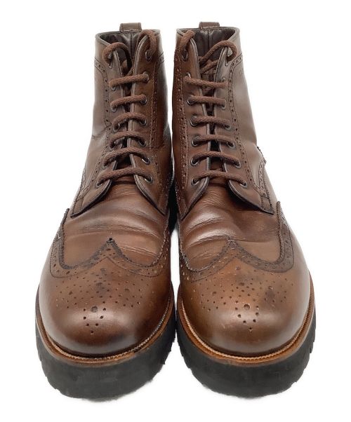 DSQUARED2（ディースクエアード）DSQUARED2 (ディースクエアード) ウィングチップブーツ ブラウン サイズ:26cmの古着・服飾アイテム