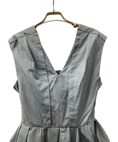 FRAY ID（フレイ アイディー）FRAY ID (フレイ アイディー) フレンチショルダータフタドレス ブルー サイズ:1の古着・服飾アイテム
