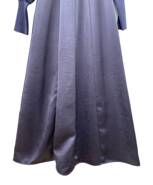 FRAY ID（フレイ アイディー）FRAY ID (フレイ アイディー) スクエアーネックコンビワンピース ブラック サイズ:Fの古着・服飾アイテム