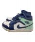 NIKE (ナイキ) Air Jordan 1 Mid ホワイト×ネイビー×ブルー サイズ:US12：12000円