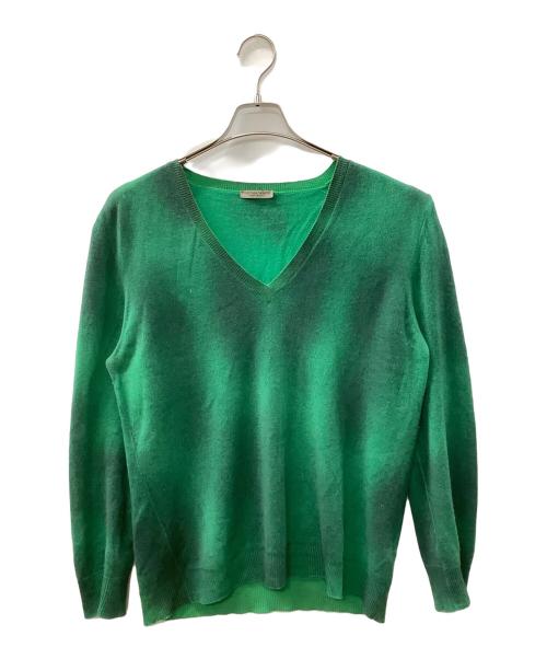 BOTTEGA VENETA（ボッテガベネタ）BOTTEGA VENETA (ボッテガベネタ) カシミヤVネックニット グリーン サイズ:40の古着・服飾アイテム