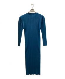 PLEATS PLEASE ISSEY MIYAKE（プリーツプリーズ イッセイミヤケ）の古着「プリーツワンピース」｜ブルー