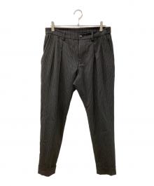 1piu1uguale3（ウノピュウノウグァーレトレ）の古着「ストライプスラックスパンツ」｜ブラック