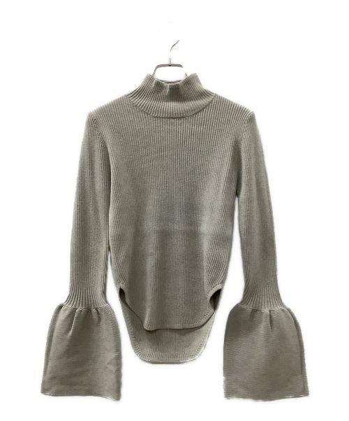 ELLIE（エリー）ELLIE (エリー) フレアスリーブタートルニット グレー サイズ:F 未使用品の古着・服飾アイテム