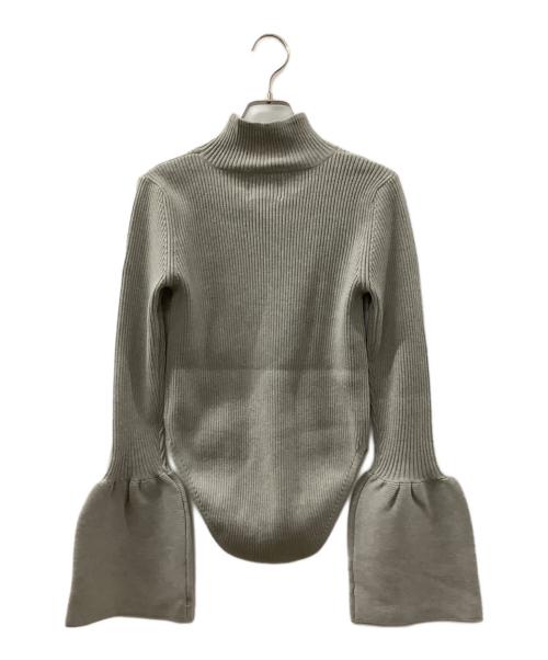 ELLIE（エリー）ELLIE (エリー) フレアスリーブタートルニット グレー サイズ:F 未使用品の古着・服飾アイテム