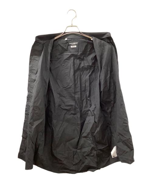 DOLCE & GABBANA（ドルチェ＆ガッバーナ）DOLCE & GABBANA (ドルチェ＆ガッバーナ) DGロゴ長袖シャツ ブラック×ブラウン サイズ:16/41の古着・服飾アイテム