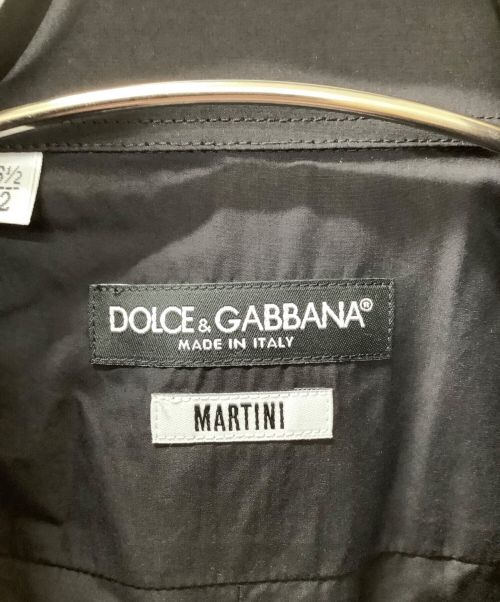 DOLCE & GABBANA（ドルチェ＆ガッバーナ）DOLCE & GABBANA (ドルチェ＆ガッバーナ) DGロゴ長袖シャツ ブラック×ブラウン サイズ:16/41の古着・服飾アイテム
